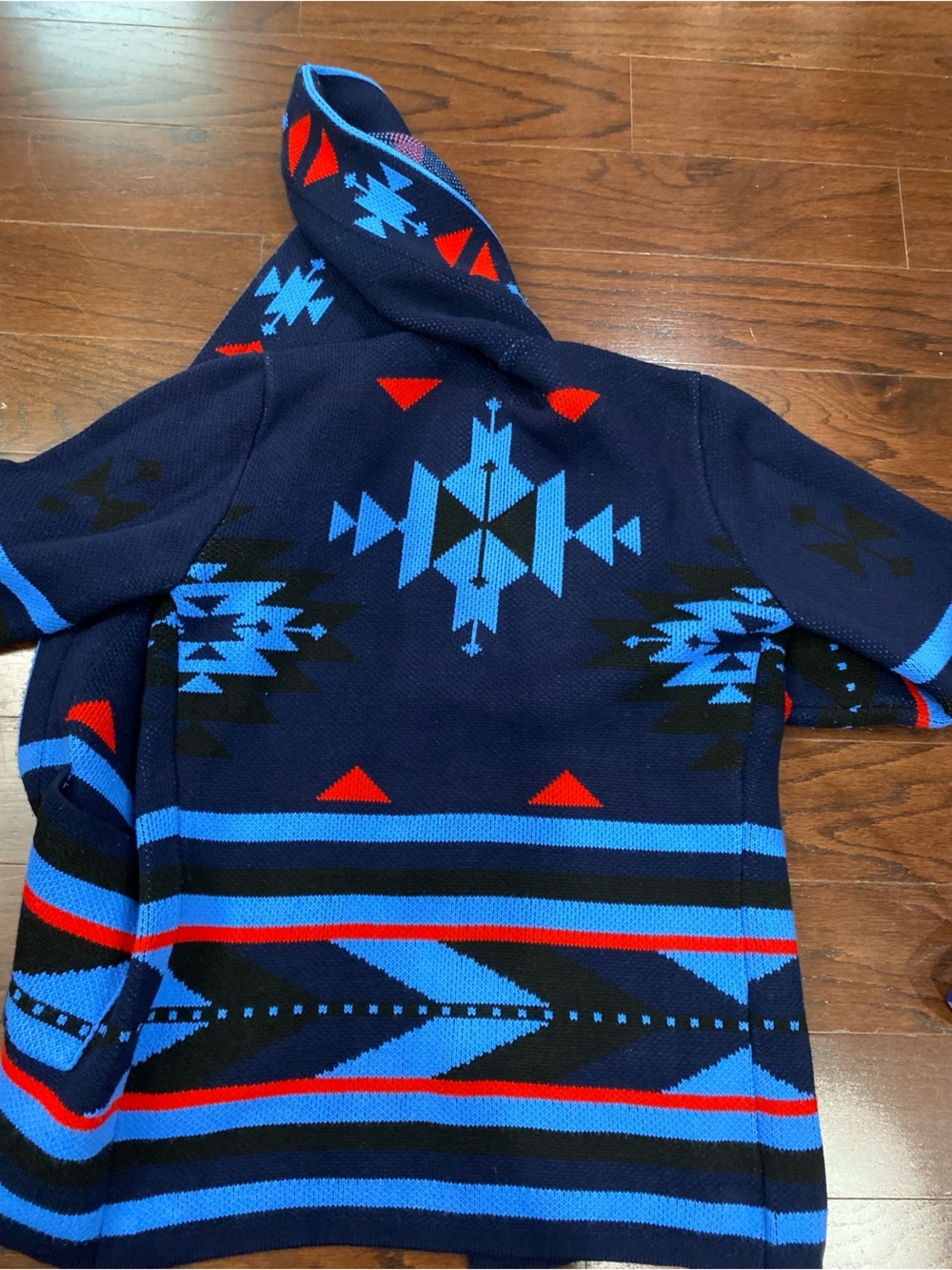 One In A Million Hooded Cardigan Sweater Aztec Western Size 3X - Picture 7 of 7